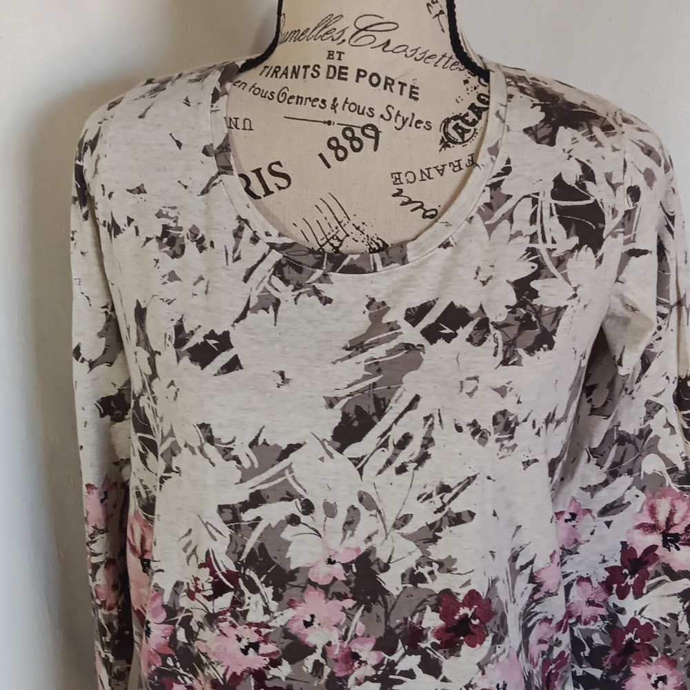 Purejill Women's Scoop-Neck High-Low Top XSmall Petite 100% Cotton - Picture 2 of 6